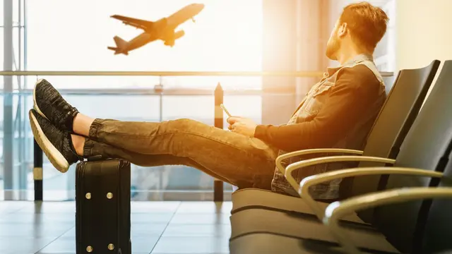 Ilustrasi traveling, bandara, airport