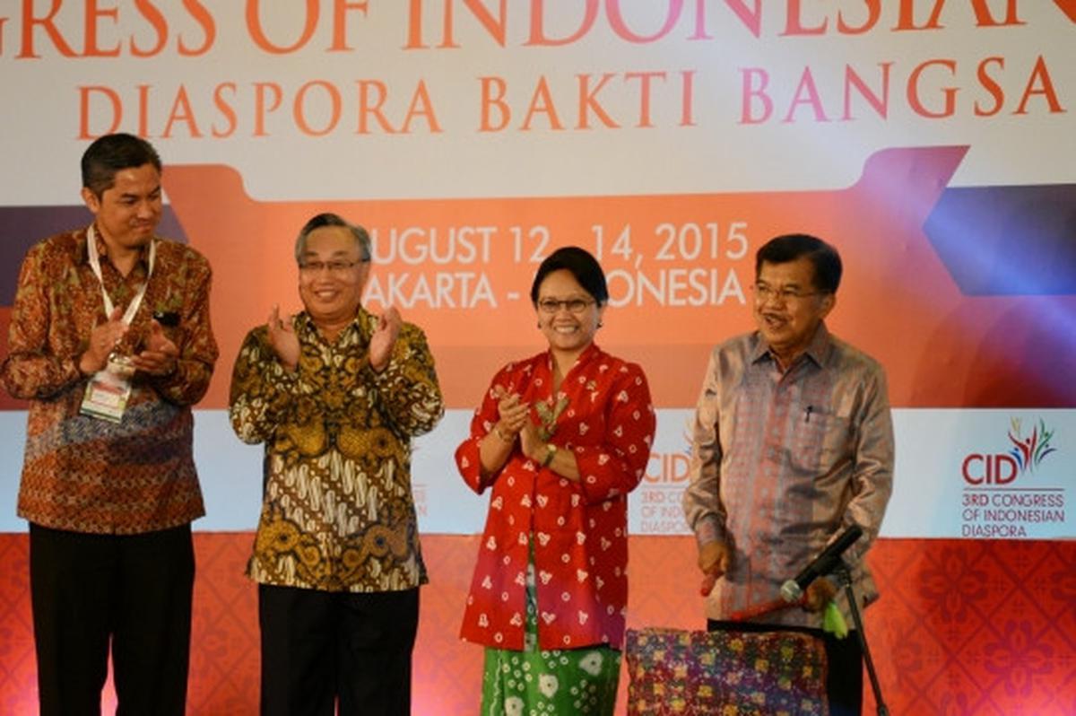Tabuh beduk, Jusuf Kalla resmi buka Kongres Diaspora Indonesia