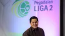 <p>Ketua umum PSSI, Erick Thohir saat konferensi pers Pegadaian Liga 2 2024/2025 yang berlangsung di The Gade Tower, Senen, Jakarta, Selasa (03/09/2024). (Bola.com/Bagaskara Lazuardi)</p>