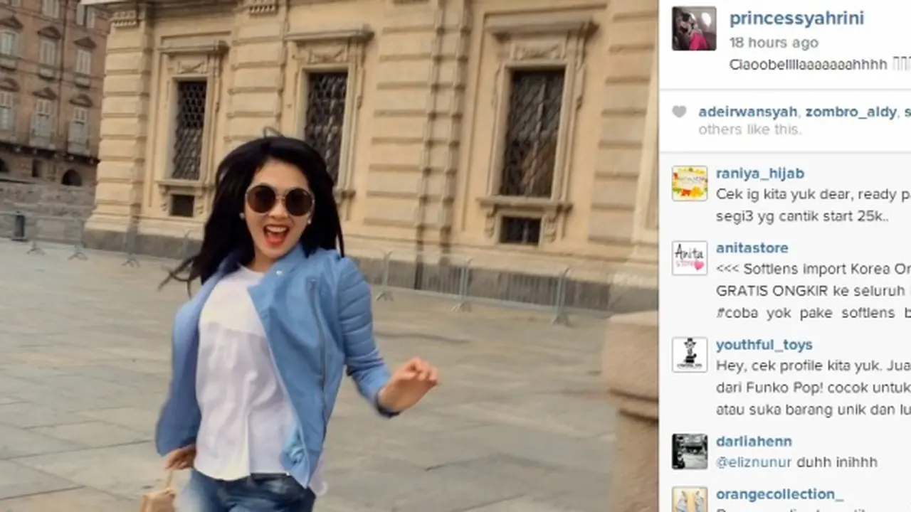 Saat Syahrini Main Petak Umpet di Italia