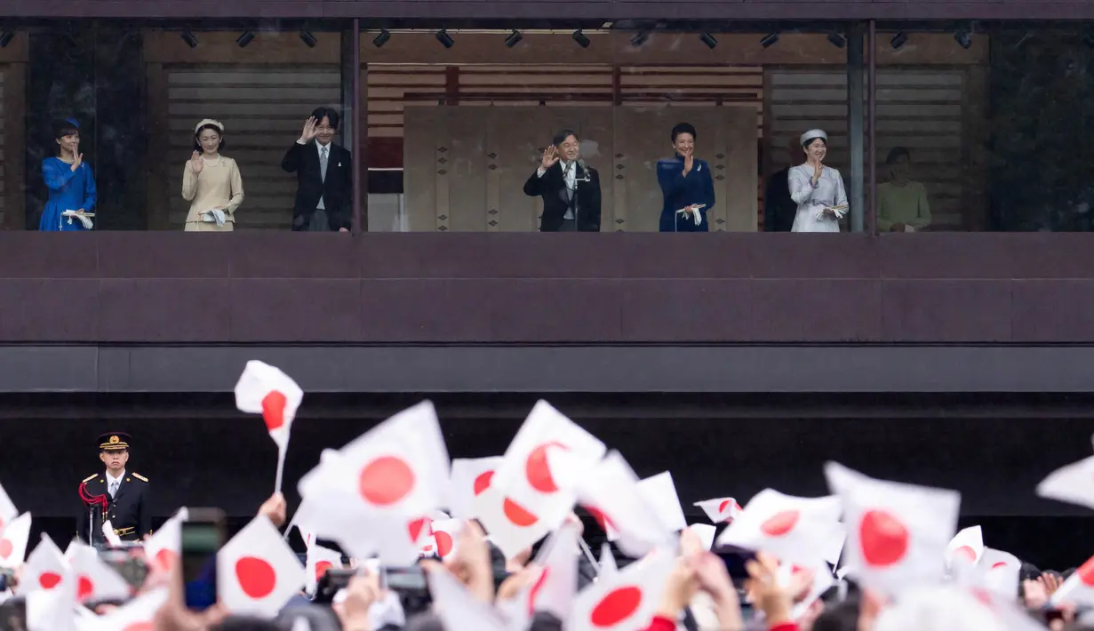 Naruhito dinobatkan sebagai Kaisar pada 1 Mei 2019. (Tomohiro Ohsumi/POOL/AFP)