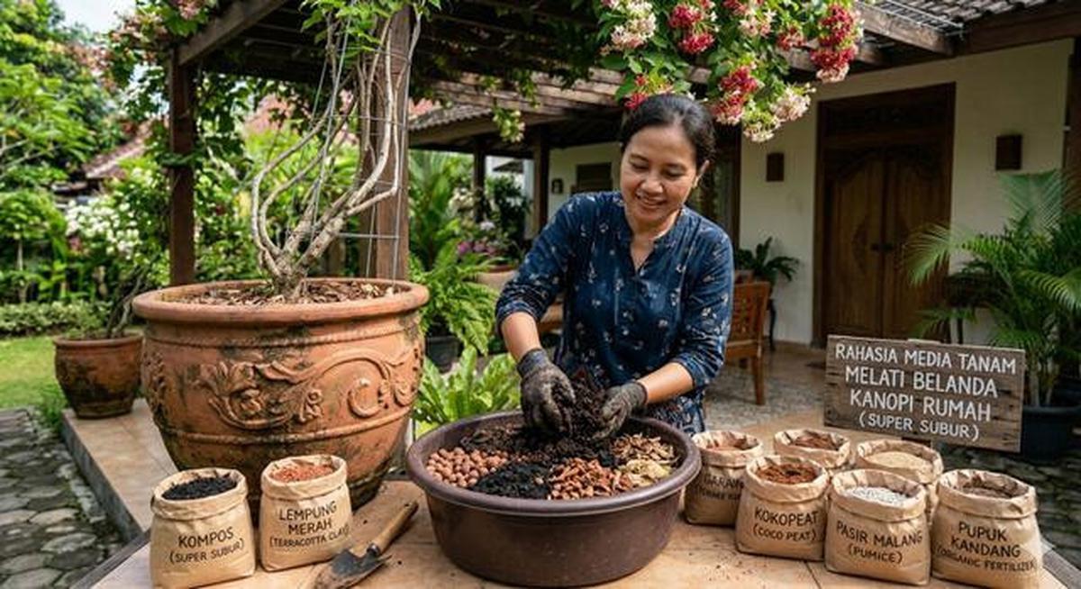 Cara Menanam Melati Belanda di Pot untuk Kanopi Rumah agar Subur dan Berbunga Lebat