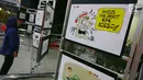 Sejumlah karya komik dan ilustrasi antikorupsi digelar dalam pameran bertajuk AKU KPK ( Aksi Komik Untuk KPK) di Gedung KPK, Jakarta, Rabu (23/8). Pameran tersebut didukung oleh Persatuan Kartunis Indonesia (Pakarti). (Liputan6.com/Helmi Afandi)