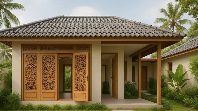 7 Desain Rumah Gebyok Modern Minimalis, Gabungan Tradisi dan Gaya Kekinian yang Elegan