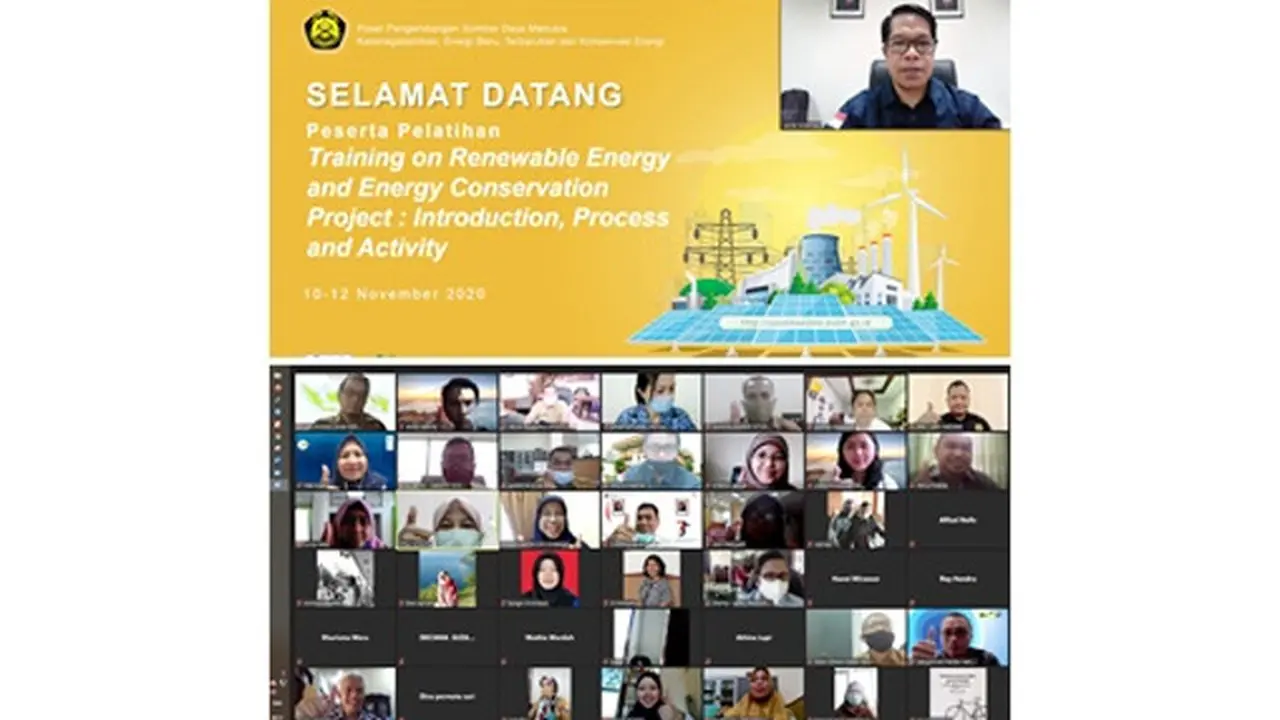 Tingkatkan Kapasitas SDM, Kementerian ESDM dan UNDP Gelar Training EBT Secara Virtual