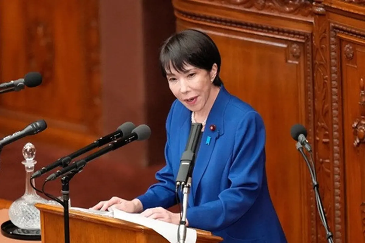 Perdana Menteri Jepang Sanae Takaichi menyampaikan pidato kebijakan pada sidang luar biasa majelis rendah parlemen di Tokyo, Jumat (24/10/2025).