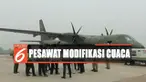 Saat ini pesawat pembuat hujan buatan ini masih terparkir di Apron Bandara Lama.