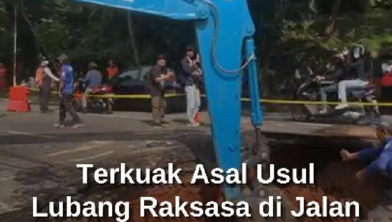 Kejutan! Terkuak Asal Usul Lubang Raksasa di Jalan Lenteng Agung Jaksel Arah Depok