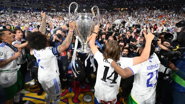 FOTO: Selebrasi Pemain Real Madrid Saat Juara Liga Champions