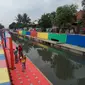 Normalisasi Sungai Sekanak Palembang yang menghabiskan dana hingga ratusan miliar  (Liputan6.com / Nefri Inge)