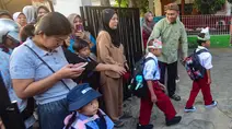 Antusias Siswa Baru Sambut Hari Pertama MPLS