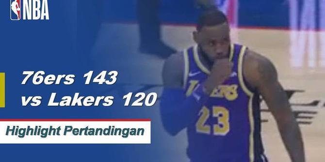 Cuplikan Pertandingan NBA : 76ers 143 vs Lakers 120