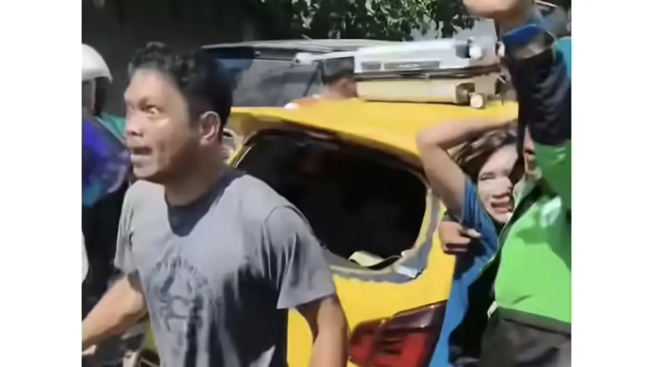Wanita pengendara mobil yang viral usai terlibat aksi tabrak lari di Jalan Sultan Alauddin, Kecamatan Rappocini, Makassar.