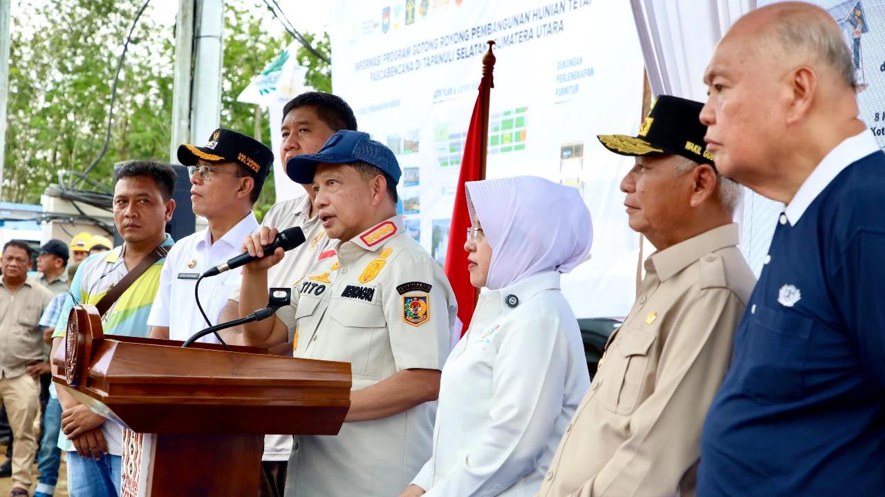 Tancap Gas! Satgas PRR Serahkan 120 Rumah kepada Penyintas Bencana di Tapanuli Selatan
