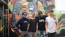 Desta, Ringgo, Tora dan Vincent tidak menyangka The Cash bisa menjadi bagian konser yang menjadi tolok ukur Andien selama 15 tahun berkarier di industri musik Indonesia. (Galih W. Satria/Bintang.com)