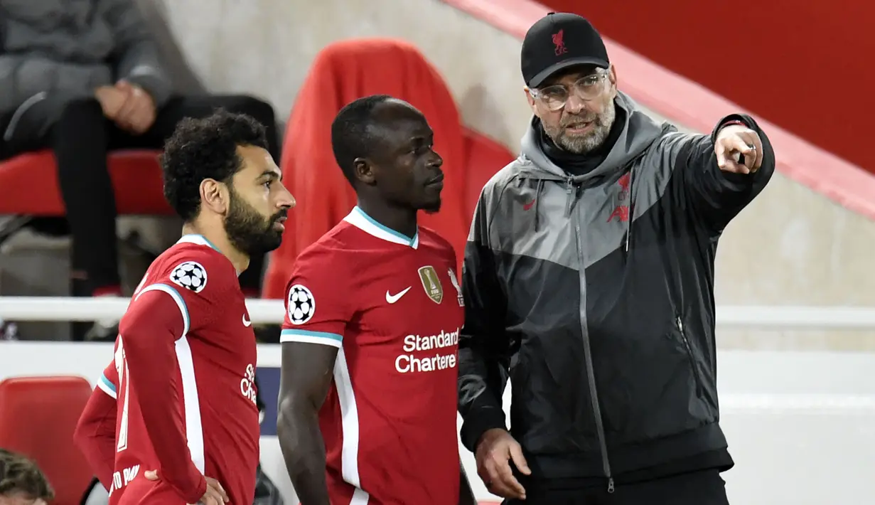 Liverpool diketahui akan melakoni enam laga Liga Inggris dan dua laga Piala FA saat ditinggal Salah dan Mane di Piala Afrika 2022. Berikut ini 5 kandidat yang disiapkan oleh Jurgen Klopp untuk pengganti dou lini depan The Reds tersebut. (AFP/Peter Powel)