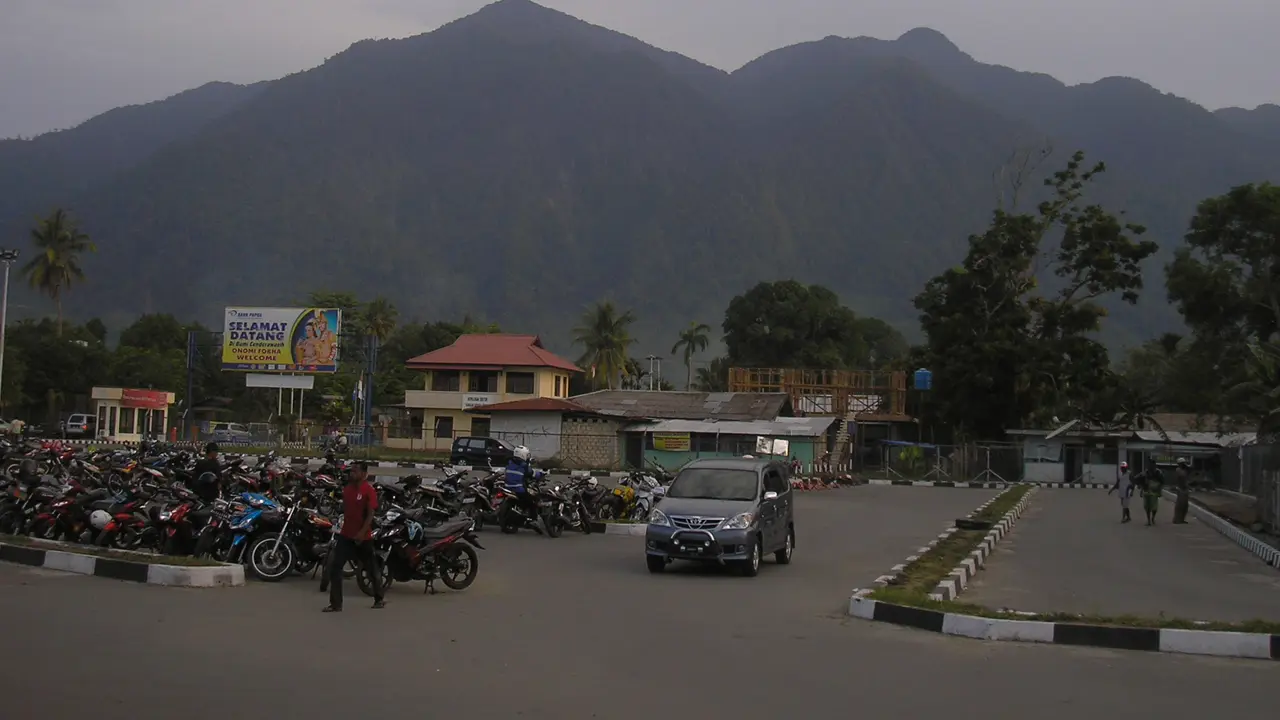 Pegunungan Cycloop di Papua, dilihat dari Bandara Sentani. (Gunung Bagging/https://www.gunungbagging.com/cyclops/)