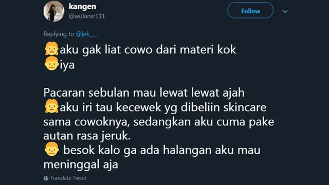 Bosan Hidup Susah, Begini Curhatan Kocak Cewek Matre