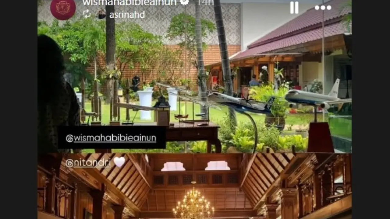 Dibuka Kembali, Wisma Habibie Ainun Punya Banyak Ruangan Bersejarah dan Inspiratif.  foto: Insta Story Instagram @wismahabibieainun