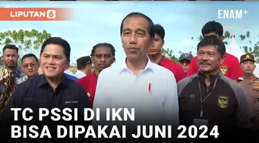 Jokowi Tinjau Progres Pembangunan Pusat Pelatihan PSSI di IKN
