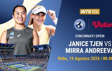 Jadwal Janice Tjen vs Mirra Andreeva di Babak 32 Besar WTA 1000 Cincinnati Open Saksikan di Vidio