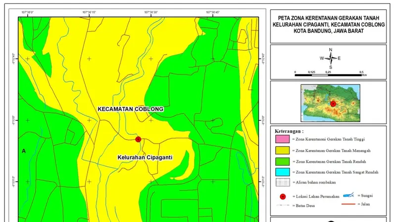 Peta Zona Kerentanan Gerakan Tanah Kota Bandung