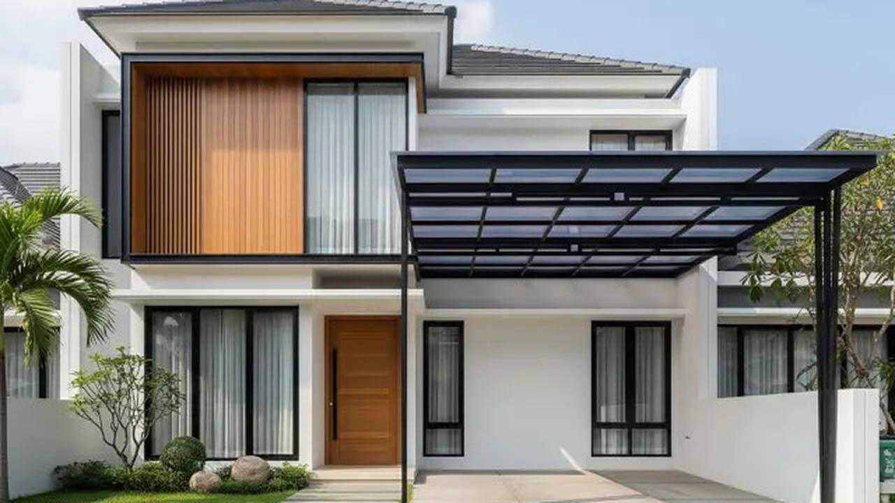 8 Inspirasi Rumah dengan Carport Baja Ringan Modern Minimalis yang Estetik dan Fungsional