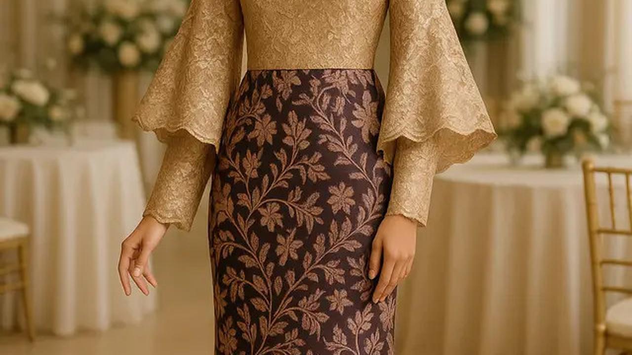 8 Model Batik Brokat Kombinasi Lengan Kupu Kupu Terbaru 2025, Anggun dan Modern