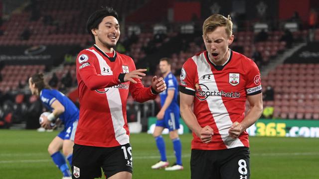 FOTO: Unggul Jumlah pemain, Leicester City Ditahan Imbang 1-1 Southampton - James Ward-Prowse
