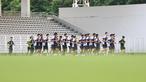 Timnas Indonesia melakukan sesi latihan di Stadion Madya, Gelora Bung Karno, Jakarta, Rabu (5/2/2025). (Bola.com/Abdul Aziz)