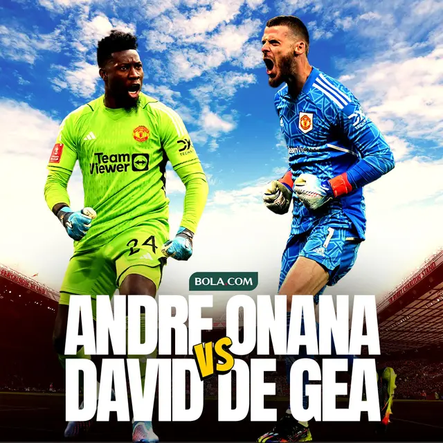Ilustrasi - Andre Onana Vs David de Gea