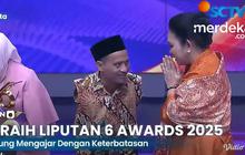 VIDEO:  Perjuangan Untung Guru Difable Peraih Liputan6 Award Bikin Haru Titiek Soeharto
