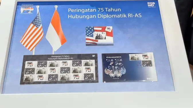 <p>Peluncuran Prangko Edisi Khusus 75 Years of Indonesia and the US Diplomatic Relations di Hotel Borobudur, Jumat (13/12/2024). (Liputan6.com/Tanti Yulianingsih)</p>