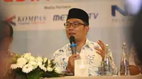 Ridwan Kamil, mengimbau kepada masyarakat agar mengenakan pakaian adat saat menghadiri Karnaval Kemerdekaan Pesona Parahyangan. Foto: (Aditya Prakasa/Liputan6.com)