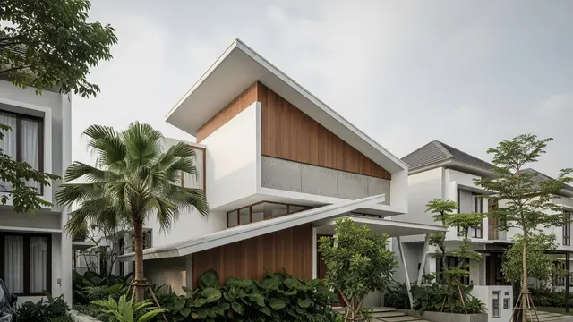 /gambar rumah sederhana dengan atap miring agar air cepat turun