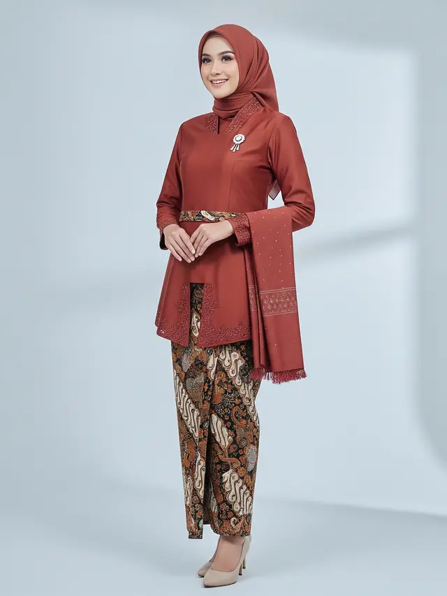Padu Padan Baju Kurung dengan Bawahan untuk Tampil Stylish Model Rok Lilit