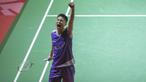 Ekspresi Chou Tien Chen usai mengalahkan Anders Antonsen di final tunggal putera Indonesia Open 2019 melalui pertarungan ketat 3 gim dengan skor 21-18 24-26 21-15 di Istora Senayan, Jakarta, Minggu (21/7/2019). (Bola.com/Peksi Cahyo)