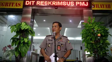 Kabid Humas Polda Metro Jaya Kombes Argo Yuwono memberikan keterangan pers terkait status tersangka Firza Husein di Polda Metro Jaya, Jakarta, Selasa (16/5). (Liputan6.com/Johan Tallo)