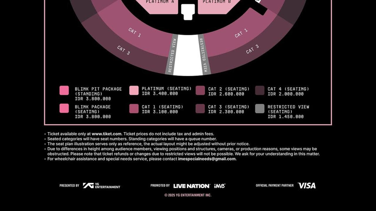 Seatplan Konser Blackpink DEADLINE