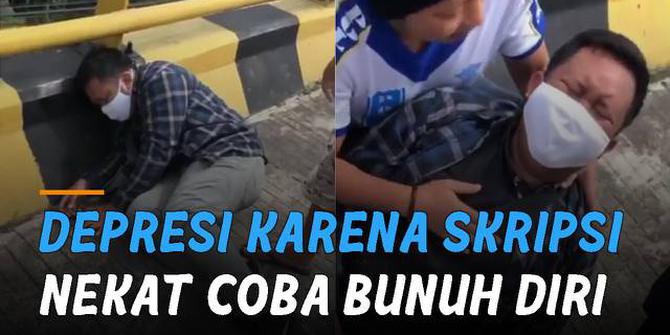 VIDEO: Depresi Karena Skripsi, Mahasiswa Nekat Coba Bunuh Diri Loncat Dari Jembatan