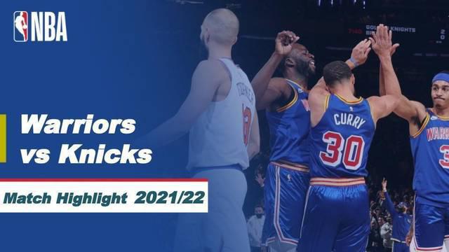 Berita video highlights NBA, pertandingan antara Golden State Warriors melawan New York Knicks pada lanjutan lanjutan NBA 2021/2022, Rabu (15/12/2021) WIB.