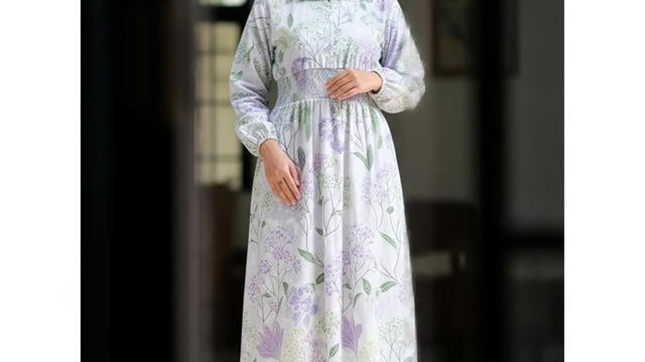8 Model Gamis Batik Motif Bunga Pastel, Cocok Jadi Tren Busana Muslimah di 2026