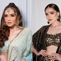 Yasmin Wildblood terlihat menghadiri dua pesta Diwali yang diselenggarakan dalam dua hari berbeda. Ia tampil dengan dua sari yang berbeda namun sama-sama pamer perut rata. Seperti apa penampilan menawannya? [@yaswildblood[