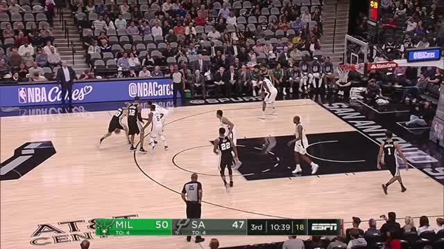 Milwaukee Bucks meraih kemenangan atas San Antonio Spurs dengan skor 94-87.