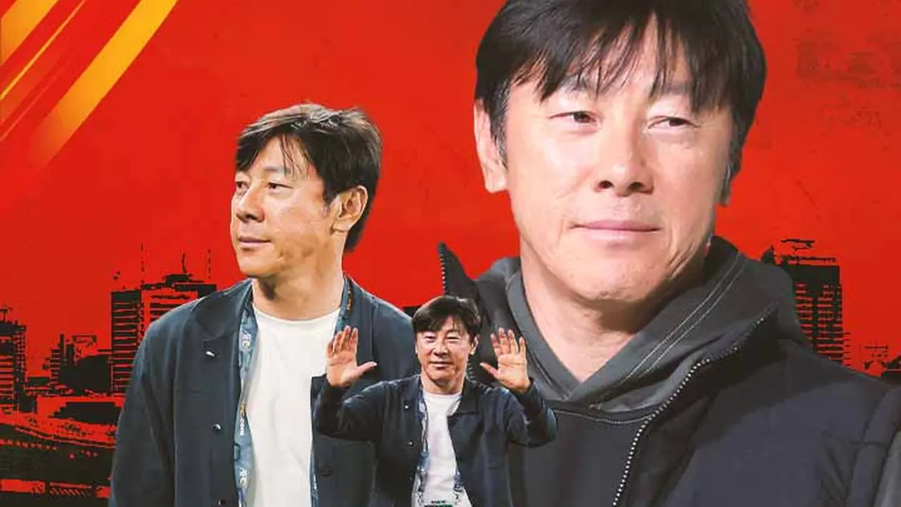 Timnas Indonesia - Shin Tae-yong Ekspresi Gembira