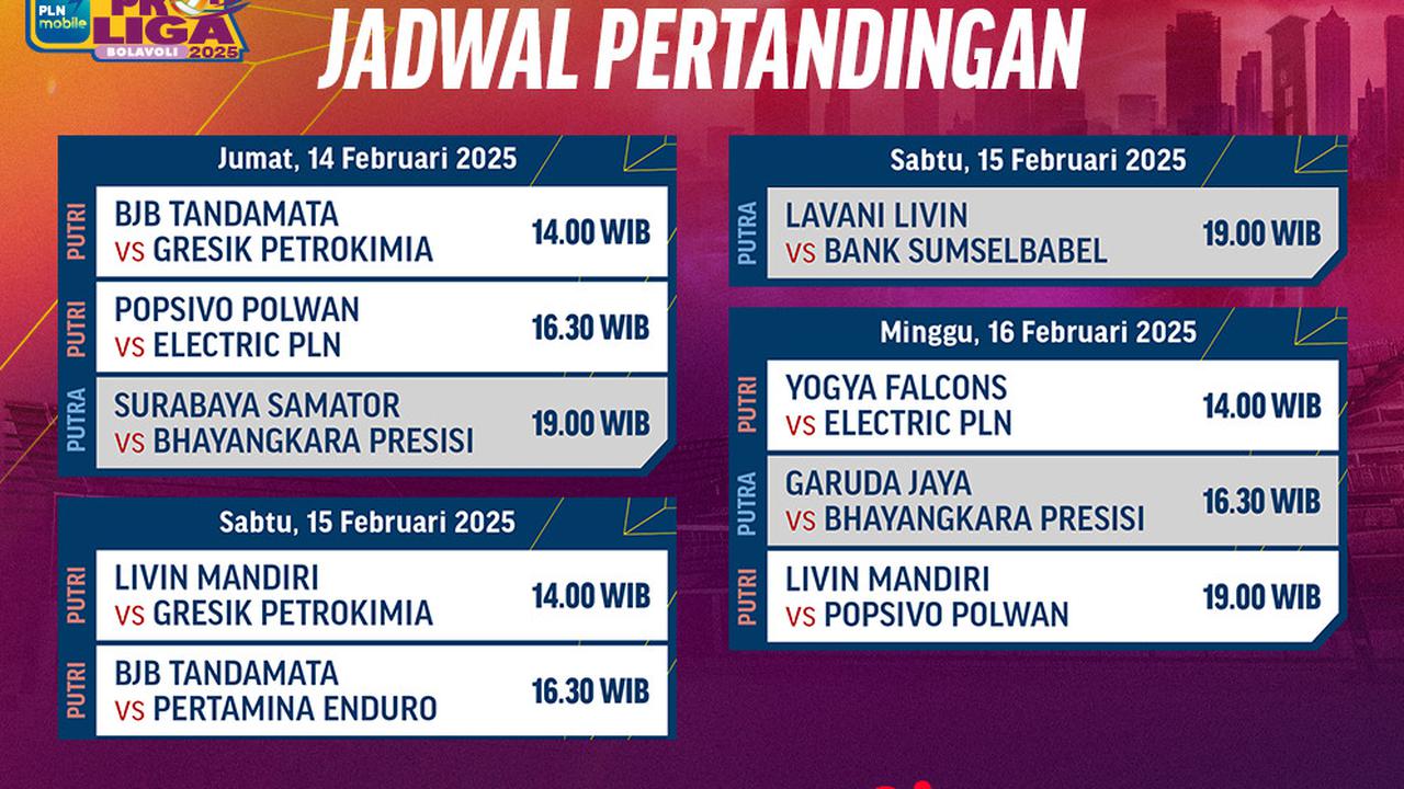 Jadwal Proliga 2025 Pekan 6