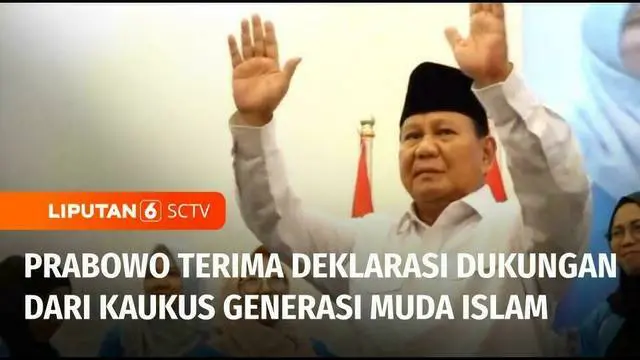 Calon Presiden nomor urut 2 Prabowo Subianto menerima deklarasi dukungan dari Relawan Kaukus Generasi Muda Islam atau Gemuis, di Jakarta. Prabowo sempat menyampaikan sejumlah program kerja jika menjadi Presiden kelak.