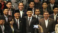 Gubernur DKI Jakarta Basuki Tjahaja Purnama bersama jajaran pimpinan DPRD DKI Jakarta. (Liputan6.com/Faizal Fanani)