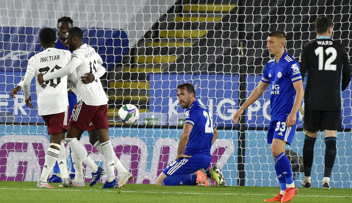 Foto Arsenal Lumat Leicester City Di Piala Liga Inggris Bola Liputan6 Com