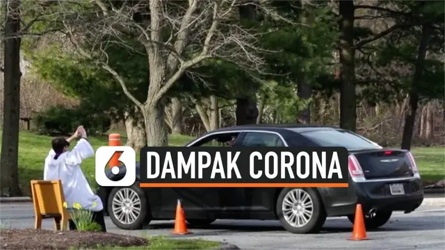 VIDEO: Akibat Corona, Muncul Pengakuan Dosa Secara Drive Thru di Amerika
